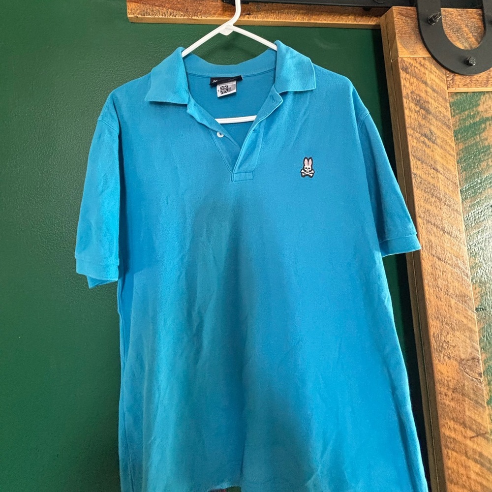 PSYCHO BUNNY Men Pique Polo Shirt 5 M Medium